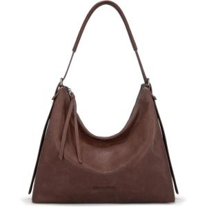 image:imageMontana West Hobo Bags for Women Slouchy Shoulder Handbags Ultra Soft Vegan Leather Ladies Crossbody Purse With ZipperCoffee