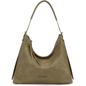 image:imageMontana West Hobo Bags for Women Slouchy Shoulder Handbags Ultra Soft Vegan Leather Ladies Crossbody Purse With ZipperGreen Dark