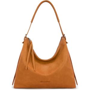 image:imageMontana West Hobo Bags for Women Slouchy Shoulder Handbags Ultra Soft Vegan Leather Ladies Crossbody Purse With ZipperLight Brown