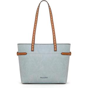 image:imageMontana West Minimalist Tote Bag for Women handbags Elegant Top Handle Satchel Purse EverydayAlice Blue