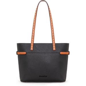 image:imageMontana West Minimalist Tote Bag for Women handbags Elegant Top Handle Satchel Purse EverydayCool Black