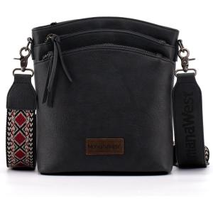 image:imageMontana West Multi Zip Pocket Large Crossbody Bag With Guitar StrapA Classic Navy Blue