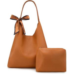image:imageMontana West Slouchy Hobo Bag for Women Shoulder Purses and Handbags with ScarfCaramel Brown