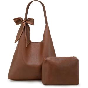 image:imageMontana West Slouchy Hobo Bag for Women Shoulder Purses and Handbags with ScarfDark Brown