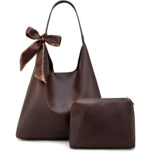 image:imageMontana West Slouchy Hobo Bag for Women Shoulder Purses and Handbags with ScarfDark Coffee