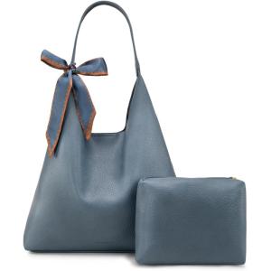 image:imageMontana West Slouchy Hobo Bag for Women Shoulder Purses and Handbags with ScarfDistant Blue