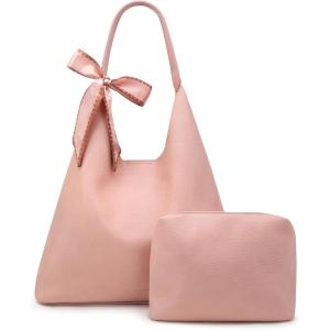 image:imageMontana West Slouchy Hobo Bag for Women Shoulder Purses and Handbags with ScarfPeach Pink