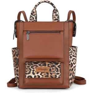 image:imageMontana West Wrangler Cow Print Backpack Purse for Women Vegan Leather Ladies Convertible Backpack Stylish Anti Theft Backpack with Adjustable StrapA Patten Leopard Print