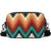 image:imageWrangler Aztec Crossbody Bag for Women Multi Pocket Shoulder Bag Boho Cross Body Wallet PurseAztecblack
