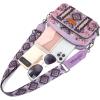 image:imageWrangler Aztec Crossbody Bag for Women Multi Pocket Shoulder Bag Boho Cross Body Wallet PurseLavender