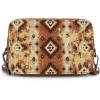 image:imageWrangler Aztec Crossbody Bag for Women Multi Pocket Shoulder Bag Boho Cross Body Wallet PurseLight Brown