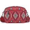 image:imageWrangler Aztec Crossbody Bags for Women Crossbody Purse Shoulder Handbag Crossover Bag with Two Replaceable StrapBurgundy