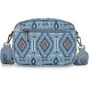 image:imageWrangler Aztec Crossbody Bags for Women Crossbody Purse Shoulder Handbag Crossover Bag with Two Replaceable StrapJean