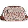 image:imageWrangler Aztec Crossbody Bags for Women Crossbody Purse Shoulder Handbag Crossover Bag with Two Replaceable StrapLight Brown
