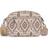 image:imageWrangler Aztec Crossbody Bags for Women Crossbody Purse Shoulder Handbag Crossover Bag with Two Replaceable StrapTan