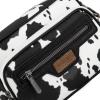 image:imageWrangler Crossbody Bag for Women Multi Pocket Crossover Bag Shoulder Pursea with Adjustable StrapAcow Print Black