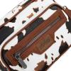 image:imageWrangler Crossbody Bag for Women Multi Pocket Crossover Bag Shoulder Pursea with Adjustable StrapAcow Print Brown