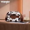 image:imageWrangler Crossbody Bag for Women Multi Pocket Crossover Bag Shoulder Pursea with Adjustable StrapAcow Print Brown
