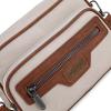 image:imageWrangler Crossbody Bag for Women Multi Pocket Crossover Bag Shoulder Pursea with Adjustable StrapBeigeBrown