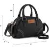 image:imageWrangler Dakota Small Crossbody Purse Vintage Top Handle Bag with Detachable StrapPocket Black