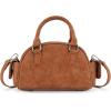 image:imageWrangler Dakota Small Crossbody Purse Vintage Top Handle Bag with Detachable StrapPocket Brown