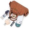 image:imageWrangler Dakota Small Crossbody Purse Vintage Top Handle Bag with Detachable StrapPocket Brown