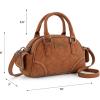 image:imageWrangler Dakota Small Crossbody Purse Vintage Top Handle Bag with Detachable StrapPocket Brown
