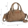 image:imageWrangler Dakota Small Crossbody Purse Vintage Top Handle Bag with Detachable StrapPocket Khaki