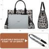 image:imageWrangler Laptop Bag 156 Inch Large Tote Bag Leopard Womens Computer Bags Briefcase Bags for Work with Detachable StrapLeopard Black