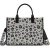 image:imageWrangler Laptop Bag 156 Inch Large Tote Bag Leopard Womens Computer Bags Briefcase Bags for Work with Detachable StrapLeopard Black