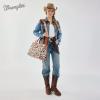image:imageWrangler Laptop Bag 156 Inch Large Tote Bag Leopard Womens Computer Bags Briefcase Bags for Work with Detachable StrapLeopard Brown