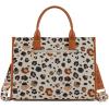 image:imageWrangler Laptop Bag 156 Inch Large Tote Bag Leopard Womens Computer Bags Briefcase Bags for Work with Detachable StrapLeopard Brown