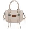 image:imageWrangler Satchel Bag Fringe Crossbody Purse Turquoise Top Handle Shoulder Bag with Detachable StrapBeige