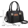 image:imageWrangler Satchel Bag Fringe Crossbody Purse Turquoise Top Handle Shoulder Bag with Detachable StrapBlack