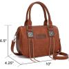 image:imageWrangler Satchel Bag Fringe Crossbody Purse Turquoise Top Handle Shoulder Bag with Detachable StrapBrown
