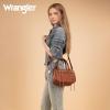 image:imageWrangler Satchel Bag Fringe Crossbody Purse Turquoise Top Handle Shoulder Bag with Detachable StrapBrown