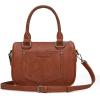 image:imageWrangler Satchel Bag Fringe Crossbody Purse Turquoise Top Handle Shoulder Bag with Detachable StrapBrown