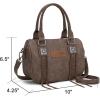 image:imageWrangler Satchel Bag Fringe Crossbody Purse Turquoise Top Handle Shoulder Bag with Detachable StrapCoffee