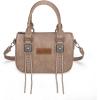 image:imageWrangler Satchel Bag Fringe Crossbody Purse Turquoise Top Handle Shoulder Bag with Detachable StrapKhaki