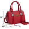 image:imageWrangler Satchel Bag Fringe Crossbody Purse Turquoise Top Handle Shoulder Bag with Detachable StrapRed