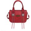 image:imageWrangler Satchel Bag Fringe Crossbody Purse Turquoise Top Handle Shoulder Bag with Detachable StrapRed