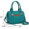 image:imageWrangler Satchel Bag Fringe Crossbody Purse Turquoise Top Handle Shoulder Bag with Detachable StrapTurquoise