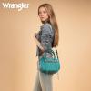 image:imageWrangler Satchel Bag Fringe Crossbody Purse Turquoise Top Handle Shoulder Bag with Detachable StrapTurquoise