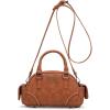 image:imageWrangler Dakota Small Crossbody Purse Vintage Top Handle Bag with Detachable StrapPocket Brown