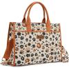 image:imageWrangler Laptop Bag 156 Inch Large Tote Bag Leopard Womens Computer Bags Briefcase Bags for Work with Detachable StrapLeopard Brown