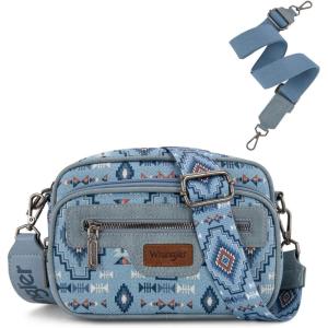 image:imageWrangler Aztec Crossbody Bags for Women Crossbody Purse Shoulder Handbag Crossover Bag with Two Replaceable StrapJean