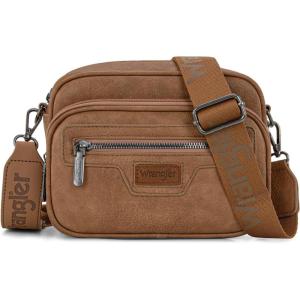 image:imageWrangler Crossbody Bag for Women Multi Pocket Crossover Bag Shoulder Pursea with Adjustable StrapKhaki