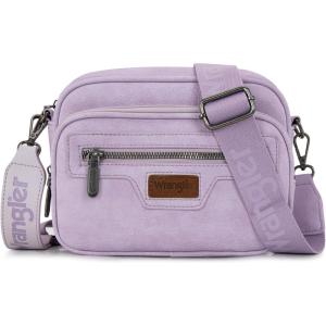image:imageWrangler Crossbody Bag for Women Multi Pocket Crossover Bag Shoulder Pursea with Adjustable StrapPurple