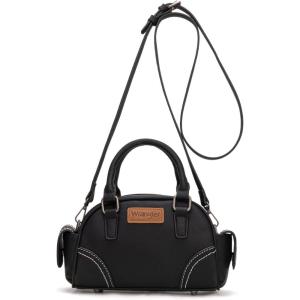 image:imageWrangler Dakota Small Crossbody Purse Vintage Top Handle Bag with Detachable StrapPocket Black