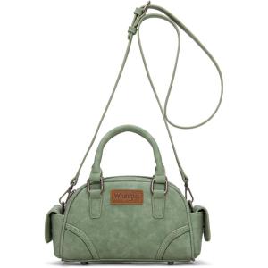 image:imageWrangler Dakota Small Crossbody Purse Vintage Top Handle Bag with Detachable StrapPocket Green